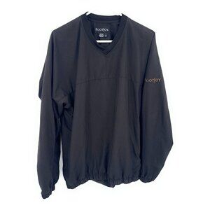 FootJoy FJ Golf M Pullover Windbreaker Jacket Long Sleeve Pockets Black